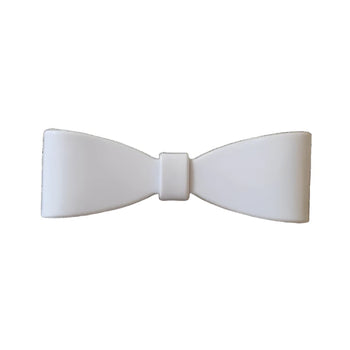 Porsha Bow Alligator Clip White
